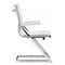 Homeroots 35 x 19 x 22 in. White Faux Leather Z Arm Office Chairs 394936 - alternate 5